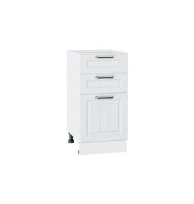 Шкаф нижний с 3-мя ящиками Прага, цвет: Белое дерево