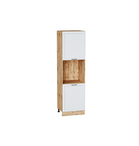 Шкаф пенал с 2-мя дверцами под технику Барселона, цвет: Белый