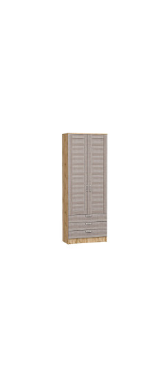 Шкаф двухстворчатый Стиль ШК-803 с ящиками, цвет: Cappuccino Veralinga | Эко Шпон — структурный материал с защитным слоем оверлея (Южная Корея). Отличается высокой стойкостью к истиранию и механическим повреждениям. Репродукция натуральных материалов — Su