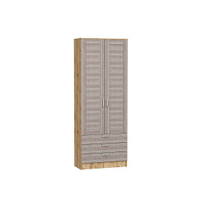 Шкаф двухстворчатый Стиль ШК-803 с ящиками, цвет: Cappuccino Veralinga