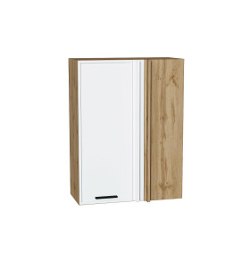 Шкаф верхний прямой угловой Фрейм, цвет: White Silk