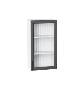 Шкаф верхний с 1-ой остекленной дверцей Сканди, цвет: Stormy Silkwood