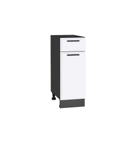 Шкаф нижний с 1-ой дверцей и ящиком Фрейм, цвет: White Silk