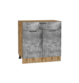 Шкаф нижний с 2-мя дверцами и ящиком Флэт, цвет: Temple Stone 2S