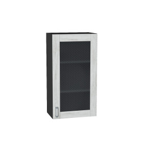 Шкаф верхний с 1-ой остекленной дверцей Лофт, цвет: Nordic Oak