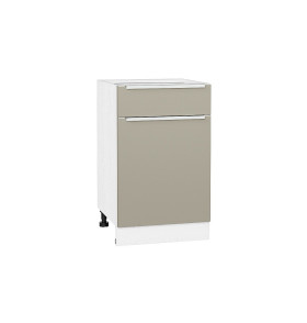 Шкаф нижний с 1-ой дверцей и ящиком Фьюжн, цвет: Silky Grey