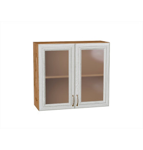 Шкаф верхний с 2-мя остекленными дверцами Шале, цвет: White Dreamline