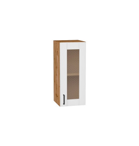 Шкаф верхний с 1-ой остекленной дверцей Лофт, цвет: Super White