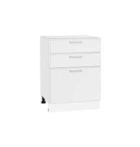Шкаф нижний с 3-мя ящиками Квадро, цвет: Белый