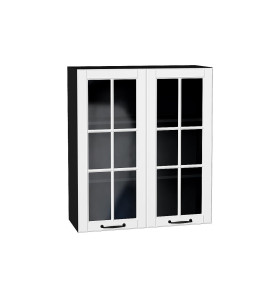 Шкаф верхний с 2-мя остекленными дверцами Дублин, цвет: Special White