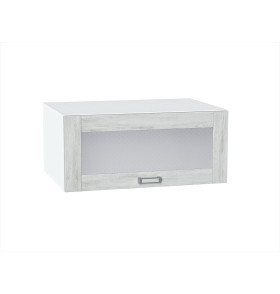 Шкаф верхний горизонтальный остекленный глубокий Лофт, цвет: Nordic Oak