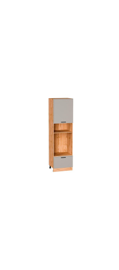 Шкаф пенал с 1-ой дверцей и ящиком под технику Фрейм, цвет: Clay Silk | ПЭТ, Clay Silk