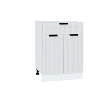 Шкаф нижний с 2-мя дверцами и ящиком Евро Лайн, цвет: Белый