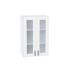 Шкаф верхний с 2-мя остекленными дверцами Лофт, цвет: Super White