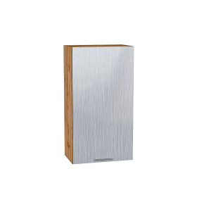 Шкаф верхний с 1-ой дверцей Валерия-М, цвет: Серый металлик дождь светлый