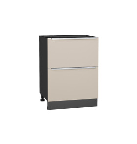 Шкаф нижний с 2-мя ящиками Фьюжн, цвет: Cream Silk