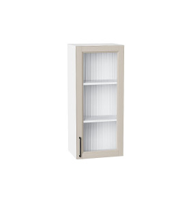 Шкаф верхний с 1-ой остекленной дверцей Сканди, цвет: Cream Silkwood