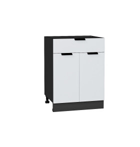 Шкаф нижний с 2-мя дверцами и ящиком Евро, цвет: Белый