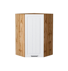 Шкаф верхний угловой Прага, цвет: Белое дерево