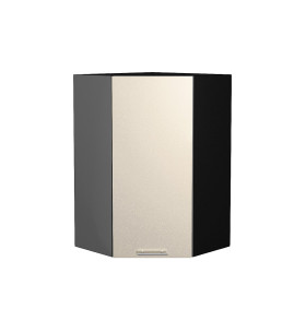 Шкаф верхний угловой Валерия-М, цвет: Бежевый металлик