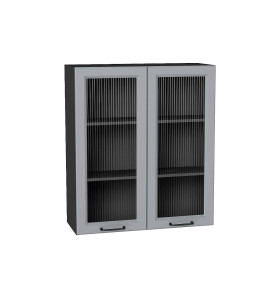 Шкаф верхний с 2-мя остекленными дверцами Ницца, цвет: Magnum