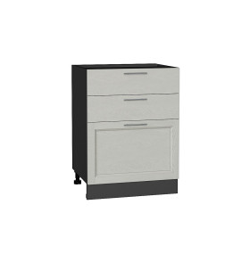 Шкаф нижний с 3-мя ящиками Сканди, цвет: Cappuccino Softwood