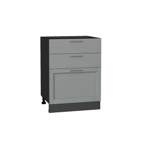 Шкаф нижний с 3-мя ящиками Сканди, цвет: Grey Softwood