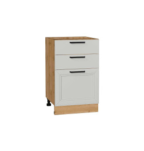 Шкаф нижний с 3-мя ящиками Нео, цвет: Grey Silk