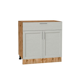 Шкаф нижний с 2-мя дверцами и ящиком Сканди, цвет: Cappuccino Softwood