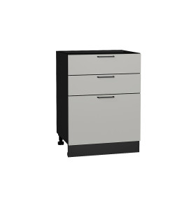 Шкаф нижний с 3-мя ящиками Флэт, цвет: Light Grey In 2S