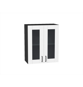 Шкаф верхний с 2-мя остекленными дверцами Лофт, цвет: Super White