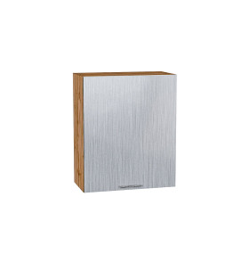 Шкаф верхний с 1-ой дверцей Валерия-М, цвет: Серый металлик дождь светлый