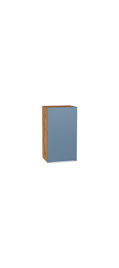 Шкаф верхний с 1-ой дверцей Фьюжн, цвет: Silky Blue | ПЭТ, Silky Blue