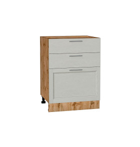 Шкаф нижний с 3-мя ящиками Сканди, цвет: Cappuccino Softwood