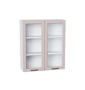 Шкаф верхний с 2-мя остекленными дверцами Барселона, цвет: Кашемир