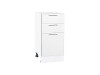 Шкаф нижний с 3-мя ящиками Валерия-М, цвет: Белый металлик