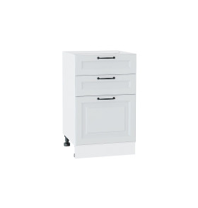 Шкаф нижний с 3-мя ящиками Ницца, цвет: Blanco