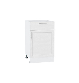 Шкаф нижний с 1-ой дверцей и ящиком Сканди, цвет: White Softwood