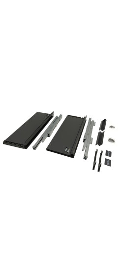 Направляющие с доводчиком для большого ящика POWER BOX, цвет: GRPH Графитовый | GRPH Графитовый