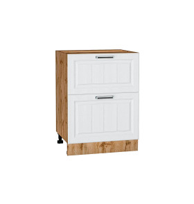 Шкаф нижний с 2-мя ящиками Прага, цвет: Белое дерево