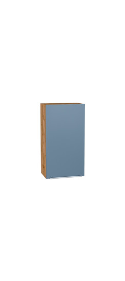 Шкаф верхний с 1-ой дверцей Фьюжн, цвет: Silky Blue | ПЭТ, Silky Blue