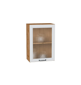 Шкаф верхний с 1-ой остекленной дверцей Ницца, цвет: Blanco