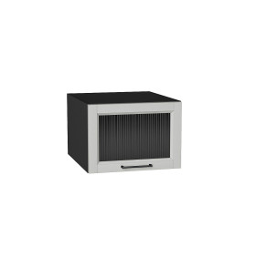 Шкаф верхний горизонтальный остекленный глубокий Сканди, цвет: Grey Silkwood