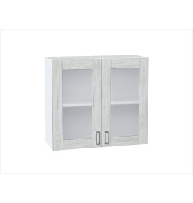 Шкаф верхний с 2-мя остекленными дверцами Лофт, цвет: Nordic Oak