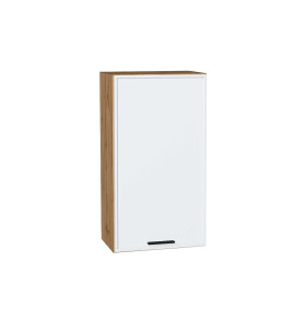 Шкаф верхний с 1-ой дверцей Фрейм, цвет: White Silk