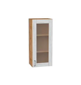 Шкаф верхний с 1-ой остекленной дверцей Лофт, цвет: Nordic Oak