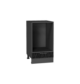 Шкаф нижний под духовку Валерия-М, цвет: Черный металлик дождь