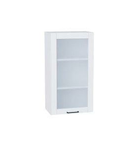 Шкаф верхний с 1-ой остекленной дверцей Флэт Плюс, цвет: White In 2S