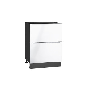 Шкаф нижний с 2-мя ящиками Фьюжн, цвет: Angel