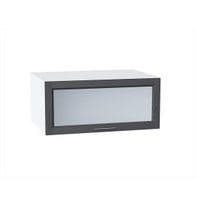 Шкаф верхний горизонтальный остекленный глубокий Сканди, цвет: Graphite Softwood